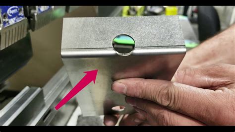 how to cut a slot in sheet metal mail box|cutting a slot with a drill.